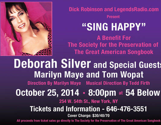 Marilyn Maye & Tom Wopat Join Deborah Silver to ‘Sing Happy’-54 Below
