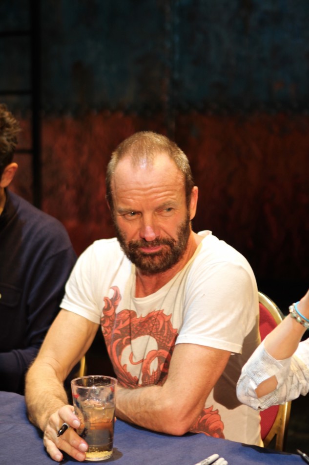 Sting & Cast of The Last Ship Sign CDs at Neil Simon Theatre