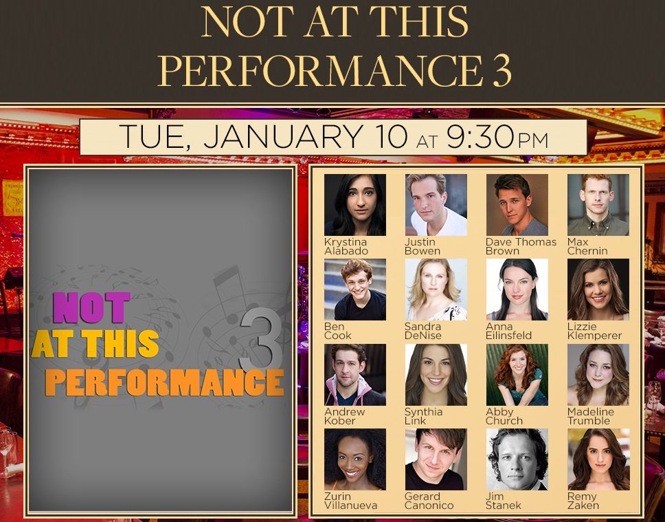 Not At This Performance at Feinstein’s/54 Below