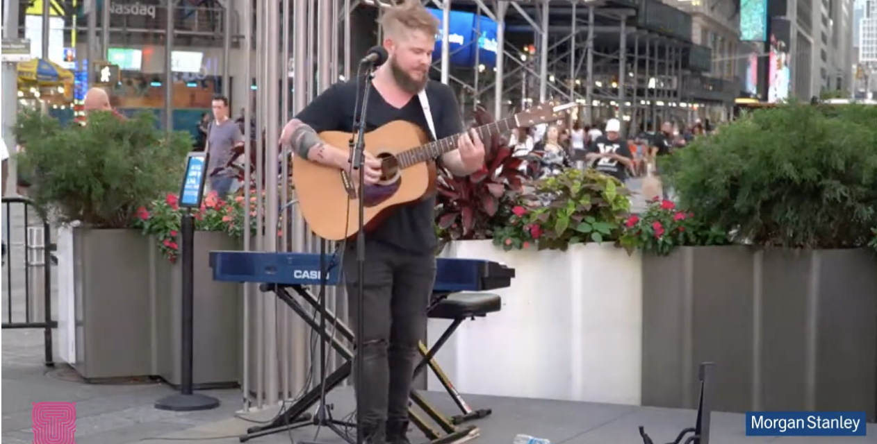 Broadway Buskers Continue in Times Square